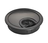SOTECH Pasacables Negro Mate Dimensión de perforación Ø 60 mm Exterior | Ø 68 mm Entrada de cables de metal con junta de cepillo