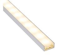 SOTECH Perfil de superficie LED-PH1 (2000 x 18 x 8,5 mm) para tiras LED anchas de hasta 16 mm (p. ej. para Philips Hue LightStrip) perfil de superficie