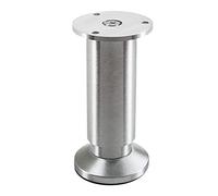 SOTECH Pie de Mueble Terra 120 mm Aluminio Cepillado Pie de Pedestal | regulable en altura hasta máx. 15 mm, carga máx. 250 kg