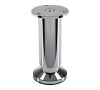 SOTECH Pie de Mueble Terra 120 mm Cromado Pulido Pie de Armario Regulable | en altura hasta máx. 15 mm, carga máx. 250 kg