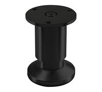 SOTECH Pie de Mueble Terra 80 mm Negro anodizado Regulable | en altura hasta máx. 15 mm, carga máx. 250 kg