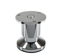 SOTECH Pie de Mueble Terra Altura 50 mm Cromo Pulido Pie de Armario Regulable en Altura hasta máx. 15 mm, Carga máx. 250 kg