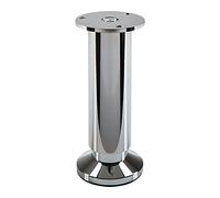 SOTECH Pie para Terra 150 mm Cromado Pulido Pie para Mueble Regulable | en altura hasta máx. 15 mm, carga máx. 250 kg