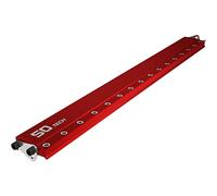 SOTECH Plantilla de taladrado de precisión de aluminio BS-32-500 (499 x 46,5 x 17 mm) para filas de agujeros con una separación de 32 mm Soportes de estanterías Placas de montaje