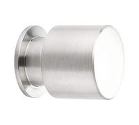 SOTECH Pomo de Mueble BIRMINGHAM Ø 15 mm Alto 24 mm Acero Inoxidable Cepillado Pomo de Cocina Manija de acero inoxidable