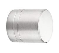 SOTECH Pomo de Mueble BRADFORD Ø 15 mm Alto 20 mm Acero Inoxidable Cepillado Tirador de Armario Pomo