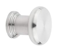 SOTECH Pomo de Mueble LANCASTER Ø 20 mm Alto 18 mm Acero Inoxidable Cepillado Pomo de armario