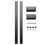 SOTECH Prolongación de tablero 600 x 40 x 40 mm negro Herraje de prolongación para tablero extensible en mesa de comedor, escritorio, mesa de conferencias