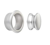 SOTECH Push-Lock Pomo Midi Ø 23 mm aspecto acero inoxidable incl. roseta para puerta de 19 mm de grosor, pomo apto para minicerradura