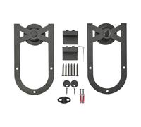 SOTECH SOLEA - Juego de 2 ruedas para puertas correderas (70 mm de diámetro, acero), color negro