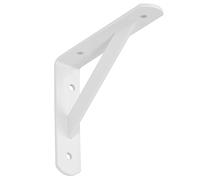 SOTECH Soporte de estantería (150 x 125 x 30 mm, blanco, con recubrimiento de polvo) Soporte resistente con travesaño para estabilización