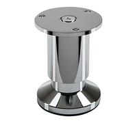 SOTECH Terra 80 mm Cromo Pulido Pata de Mueble Regulable | en altura hasta máx. 15 mm, carga máx. 250 kg