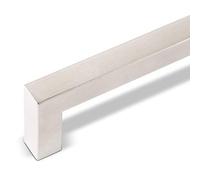 SOTECH Tirador de mueble de 1 pieza E3 de acero inoxidable auténtico BA 288 mm (perfil 15 x 15 mm) Tirador de barra Tirador de encastre Tirador de cajón