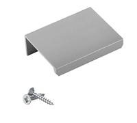 SOTECH tirador de mueble Manta Jane 50 mm cromo mate BA 32 mm tirador de mueble para montaje en el interior del frente incl. tornillos de fijación