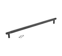 SOTECH Tirador para muebles BLACKLINE VIII BA 320 mm negro mate (longitud 352 mm, diámetro 14 mm, altura 35 mm) Tirador de aluminio para arcos