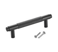 SOTECH tirador para muebles BLACKLINE VIII BA 96 mm negro mate (longitud 128 mm, diámetro 14 mm, altura 35 mm) Tirador de aluminio para cajones