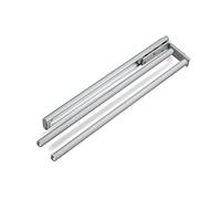 SOTECH Toallero de Aluminio Ted 2 Brazos EV1 anodizado (450-730 mm, Extensible, Giratorio) extraíble telescópico para baño o Cocina