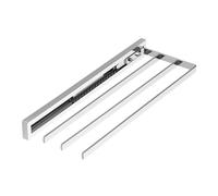 SOTECH Toallero Style de 3 Brazos, Cromo Pulido 415 mm de extensión 300 mm | extraíble para montaje lateral sobre lavabo en baño y cocina