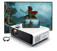 SOTEFE® Mini LED Proyector 6000 Lumens - WiFi Proyector Portátil Supporte Full HD 1080P Video Proyector para iPhone/Samsung/Sony/Hauwei Smartphone Compatible con HDMI/USB/Tarjeta SD/VGA/AV/TV Box/PS4