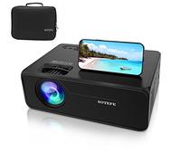 SOTEFE Proyector portátil - Proyector de video LED 1080P Full HD compatible con TV-Stick iPhone Samsung, Huawei Smartphone TV-Box, PS5, consola de juegos, HDMI, USB, tarjeta TF, AV Home Projector