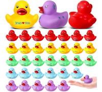Sotiff 25 piezas de patos de goma de 5 cm Jesus Loves You a granel, figuras cristianas de mini pato religioso, pequeños patos de Jesús, recuerdos de fiesta religiosa para ocultar iglesia, regalos de