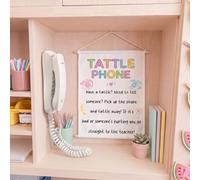 Sotiff Tattle Phone - Teléfono fijo con póster para pared o escritorio, herramienta de aprendizaje social y emocional para esquina tranquila