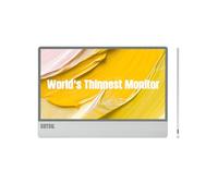 SOTSU UltraSlim - Monitor portátil de 12.5 pulgadas SUSPM12SV | visualización dual giratoria IPS FHD para computadora portátil, teléfono celular, juegos y viajes, compatible con PC, cromado, Android,