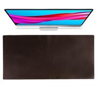 Sottomano da scrivania in vera pelle pieno fiore, tappetino da tavolo impermeabile, adatto per uomini e donne che lavorano da casa o in ufficio(Brown,90x45cm)