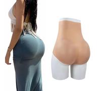 SoTUCR Pantalones Realzadores De Cadera De Silicona, Pantalones Cortos De Control Moldeador De GlúTeos, Calzoncillos Tipo BóXer Ocultos para Travestis Drag Queen,Color 2,One Size