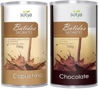 Sotya Batidos Saciantes Sustitutivos de Comida para Control de Peso - Pack 2 Sabores Capuchino, Chocolate | Con Fibra, Proteínas, Vitaminas y Café Verde | Dieta Hipocalórica