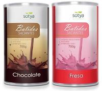Sotya Batidos Saciantes Sustitutivos de Comida para Control de Peso - Pack 2 Sabores Chocolate y Fresa | Con Fibra, Proteínas, Vitaminas y Café Verde | Dieta Hipocalórica
