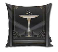 Sotyi-ltd Art Deco - Funda de cojín Decorativa, 45,7 x 45,7 cm