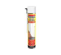 Soudal, Espuma de montaje y aislamiento manual, 750 ml, champán, expansión alta, para relleno y fijación, ideal para aislamiento térmico y acústico