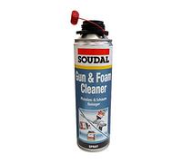 Soudal Limpiador profesional de pistolas, limpiador de espuma de 500 ml (limpiador altamente activo para enjuagar, pistolas de montaje y espuma de poliuretano recién procesada)