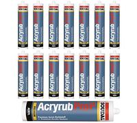 Soudal Pro P - Cartucho de Sellador de Juntas Acrílico (15 unidades, 310 ml), color blanco