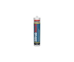 Soudal Silirub N - Silicona (310 ml), color blanco