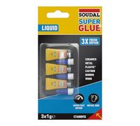 Soudal Super Glue Líquido 3x1g 160023