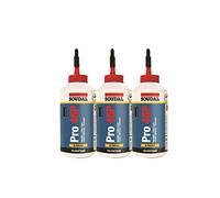3 x SOUDAL Pro 45P - Cola para madera PU de cola impermeable Poliuretano cola cola D4 750 ml
