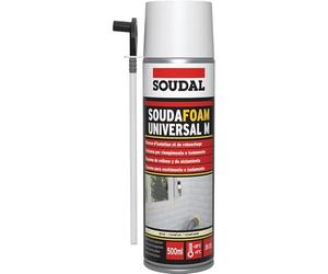 Soudall 11310 - Bomba de espuma expansiva, 500 ml, endurecida y rellena rápida - 11310-Soudal, color blanco