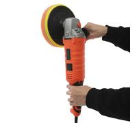 soudesileim 1580W Poliermaschine Auto Set, 500-3300RPM, Länge Netzkabels 2m, 2 Polierpads, 2 Schwamm-Pads, 1 Woll-Pad, 6 Schleifpapiere, kleine Autopoliermaschine Autopolierer (Orange)