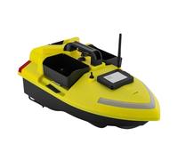 soudesileim Barco de alimentación con GPS12000 mAh, control remoto 500 m, retorno automático, motores duales, barco de cebo con 3 compartimentos independientes, cebo de pesca (amarillo)