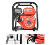 soudesileim Bomba de agua de gasolina de 2/3 pulgadas de 4 tiempos con manguera, velocidad 3600 rpm, capacidad de aceite 0.6 L, temperatura del agua aplicable -5 ~ 40 ℃, bomba de jardín de 7,5 hp