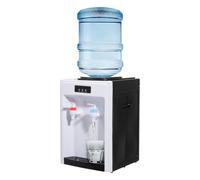 soudesileim Dispensador de agua caliente eléctrico, 24 x 24 x 36 cm, cubo aplicable de 4,5 a 18,9 L, agua caliente/fría, doble caño, diseño de entrada de agua, dispensador de agua caliente y fría