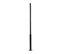 soudesileim Mástil para farolas, capacidad de carga de 100 kg, lámpara de mástil negro, mástil para diferentes farolas, lámparas solares, lámparas de jardín, cámaras de vigilancia (5 m)