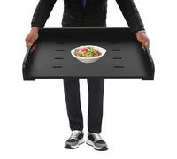 soudesileim Placa protectora de cocina con asas, 8 agujeros de disipación del calor, 75 x 56 x 10 cm, madera de pino, placa de protección para estufa de gas, cubierta para vitrocerámica, cubiertos