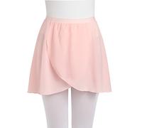 Soudittur Falda de Abrigo la Ballet Danza Pull On Gasa Falda de Baile con Cintura Elástica para Niña Mujer (M, Rosa)