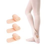 Soudittur Medias Convertibles de Ballet Danza Para Niñas y Mujer 90 DEN en Rosa 3 Pares, L (10 años-adulto, Altura: 140-165 cm)