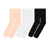 Soudittur Medias Convertibles de Ballet Danza Para Niñas y Mujer 90 DEN en Rosa, Blanco y Negro, S (4-6 años, Altura: 110-125 cm)