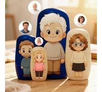 SOUFEEL Muñeca Rusa Personalizada con Foto Matryoshka de Madera Personalizadas para la Decoración del Hogar Regalo Personalizado para Familia y Amigo Originales para Mujer Hombre