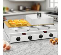 Soufflé comercial con placa de cobre antiadherente para panqueques, dorayaki y magdalenas en la cocina del hogar, restaurante, panadería o snack bar